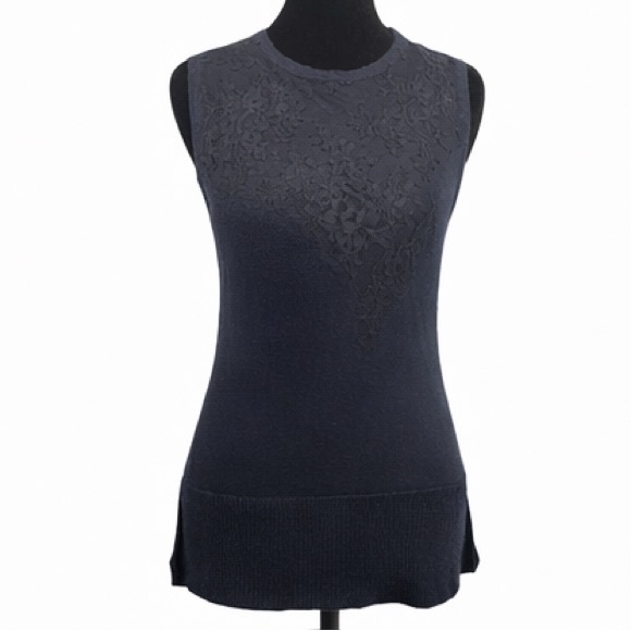 Rag & Bone Navy Lace Wool Tank Top xs - Picture 2 of 7